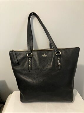 Kate Spade ♠️ Black Pebble Leather Tote